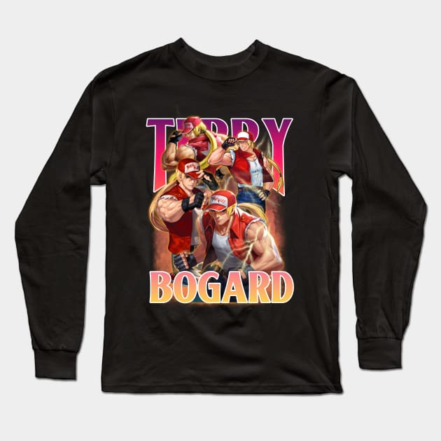 Bootleg Terry Bogard Fatal Fury Long Sleeve T-Shirt by clvndesign